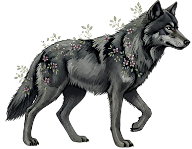 black wolf